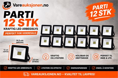 Parti med 12 stk Fasadelamper/ arbeidslamper