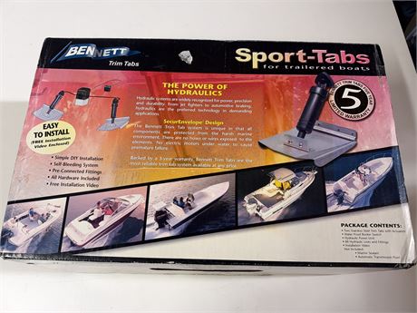 LOT 1007 - Bennett M-80 Sport-Tabs – hydrauliske trimplan til båt