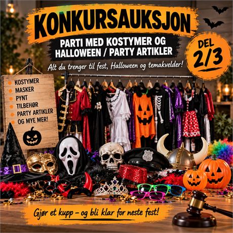 KOSTYMER, HALLOWEEN & PARTY FRA KONKURSBO del 2/3