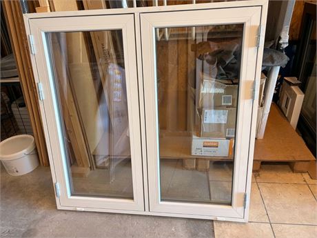 2 lags pvc vindu 2 fags utadslående 1200x1185mm