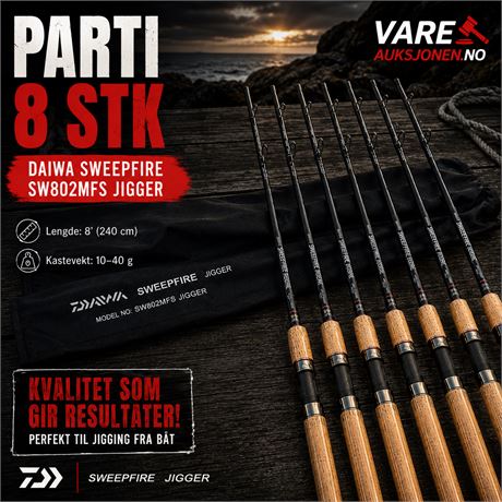 Parti med 8 STK fiskestenger