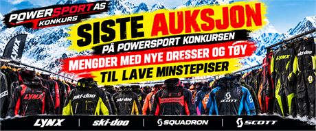 Siste auksjon med vinterbekledning fra POWERSPORT KONKURSBO !