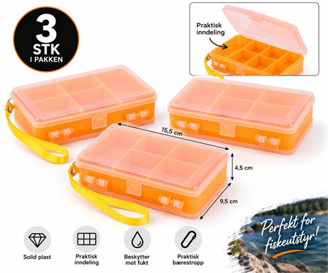 3 stk Slukboks dobbel ferskvann