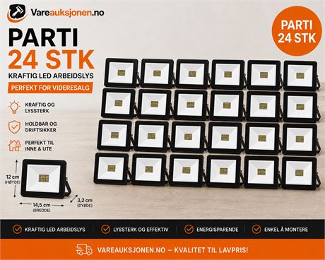 Parti med 24 stk Fasadelamper/ arbeidslamper