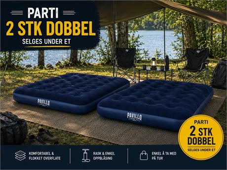 2 stk Oppblåsbar luftmadrass