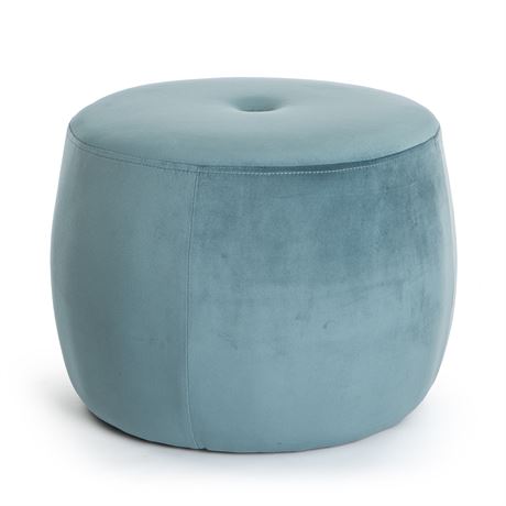 Puff Velvet lys petrol ø:47 cm