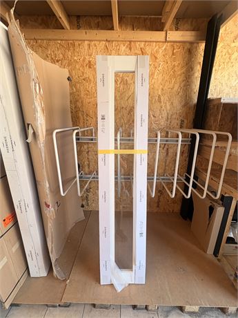 Sidefelt med glass. 0,4x21 hvit