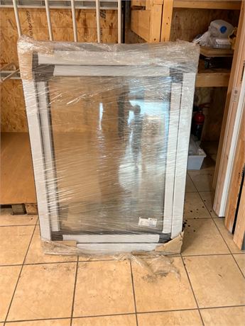2 lags pvc vindu, sort matt 9x12 Innadslående