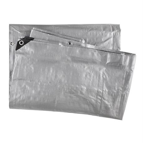 Presenning - 4x6 m sølv