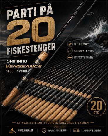 Parti med 20 stk Shimano Vengeance 180L