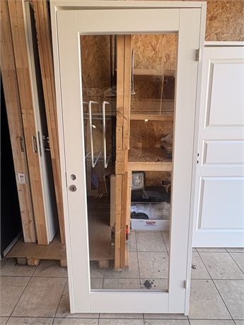 Bygg 1 base Glassdør hvit 9x21