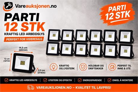 Parti med 12 stk Fasadelamper/ arbeidslamper
